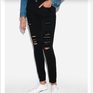 Women’s size 12 black mid rise EXPRESS jeans!